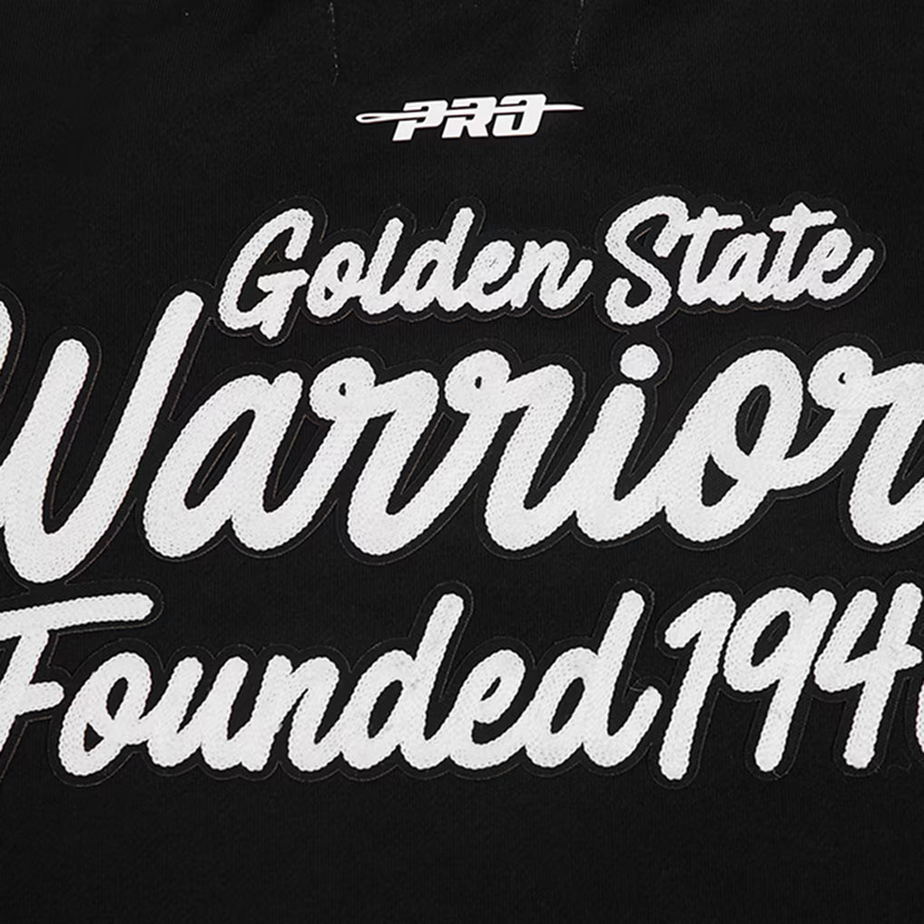 Men's Pro Standard Black Golden State Warriors Paint the City Drop Shoulder Sweatshirt