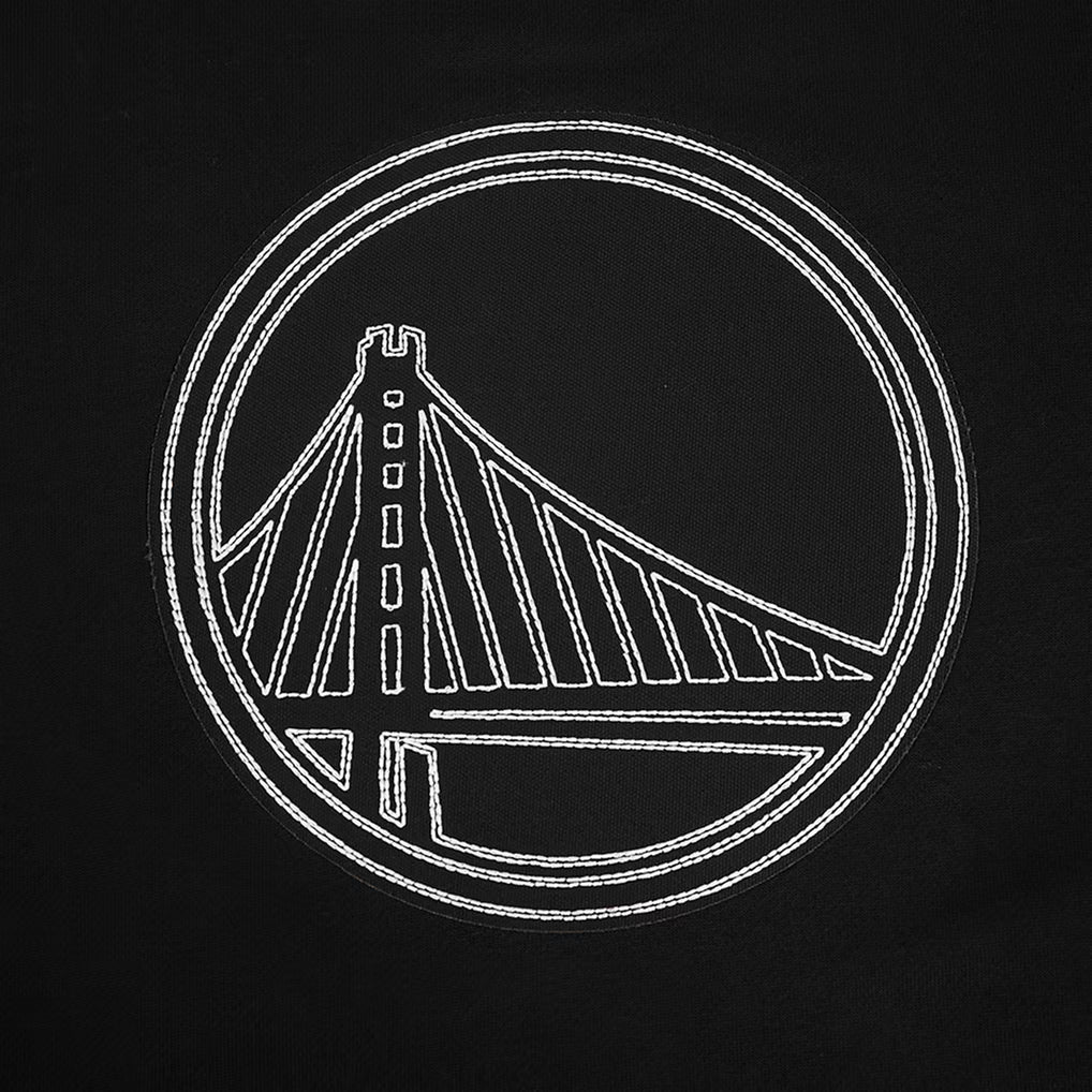 Men's Pro Standard Black Golden State Warriors Paint the City Drop Shoulder Sweatshirt