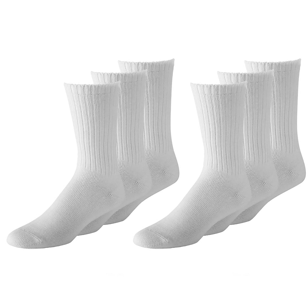 6 Pair Soft Cotton Crew Socks Soft Stretchy and Durable