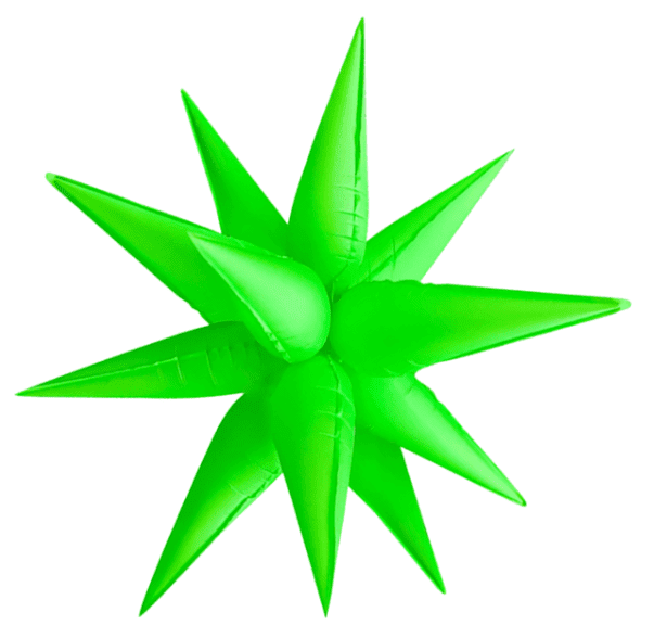 Neon Lime Green Starburst Cluster Balloon – 19", 26" and 40"