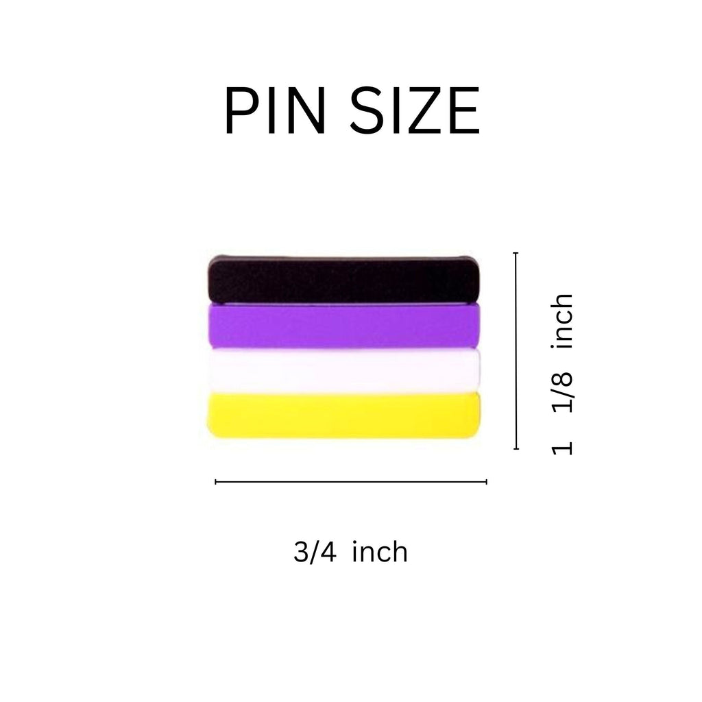10/21/100/500 Non-Binary Flag Silicone Pins