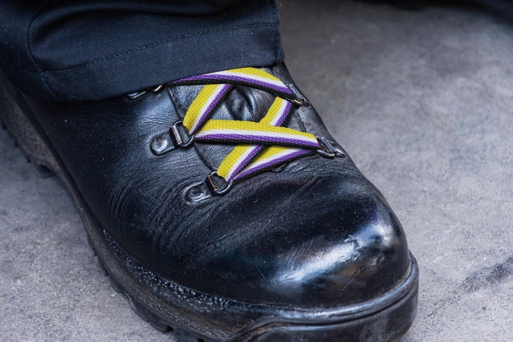 5/10/25/100 Pairs Nonbinary Flag Shoe Laces
