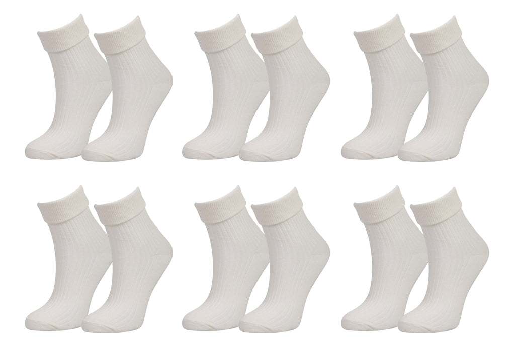 TITTIMITTI® Women’s 98% Organic Cotton Crew Socks — 6-Pack, Soft & Breathable