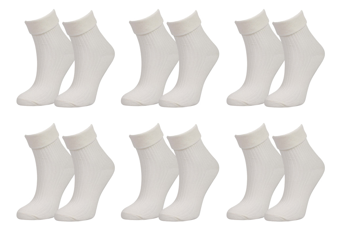TITTIMITTI® Women’s 98% Organic Cotton Crew Socks — 6-Pack, Soft & Breathable