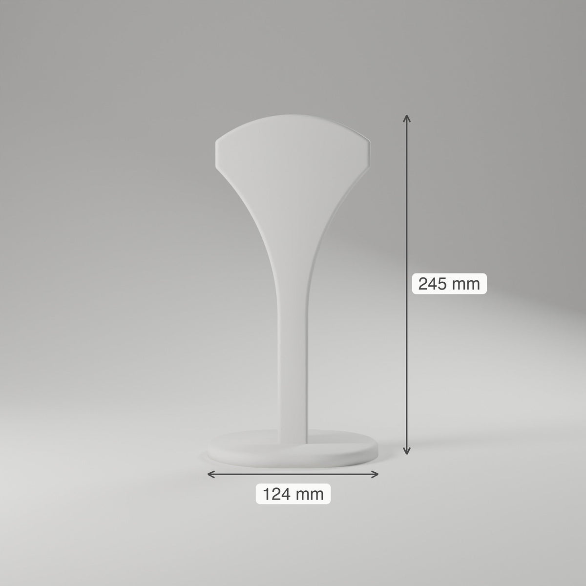 Arc Headphone Stand — 3D Printed, White