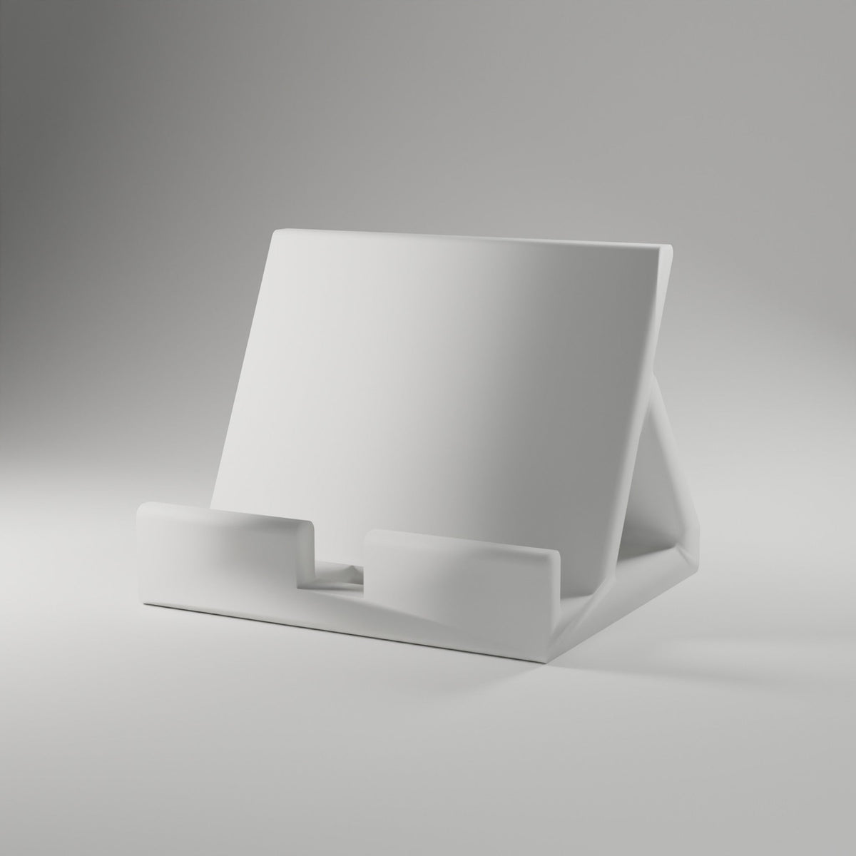 Phone & Tablet Dock — 3D Printed Phone Stand, White