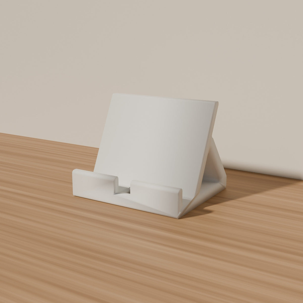 Phone & Tablet Dock — 3D Printed Phone Stand, White