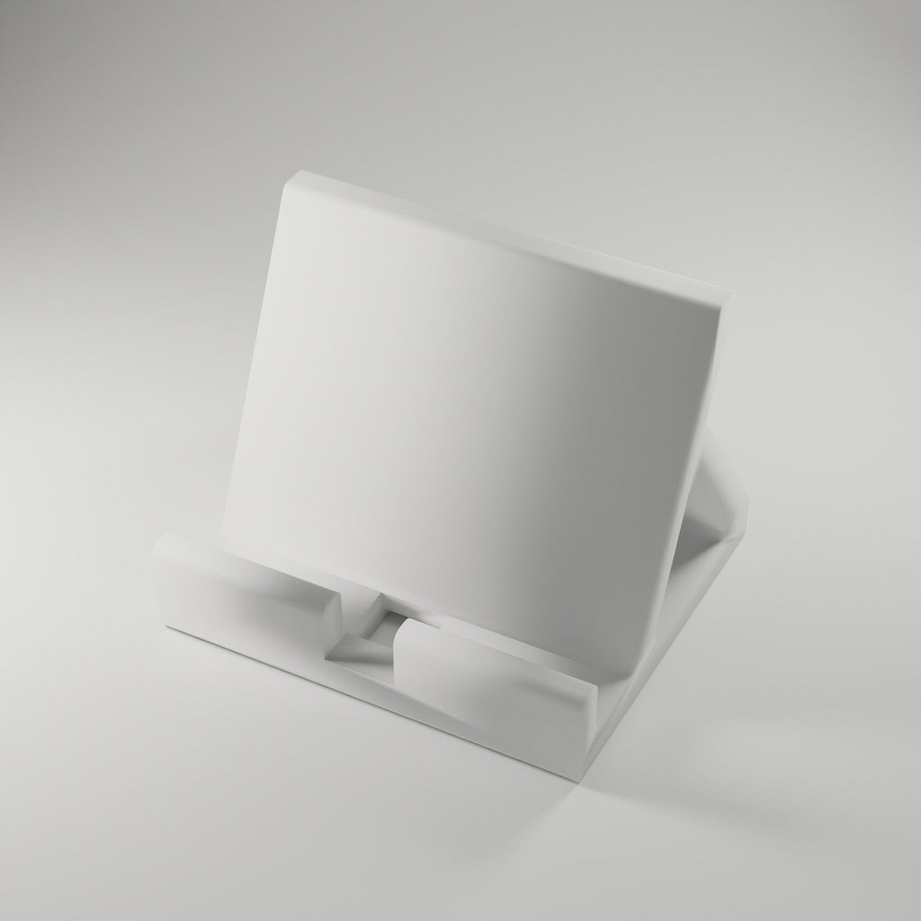 Phone & Tablet Dock — 3D Printed Phone Stand, White