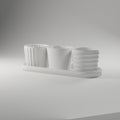 Mini Planter Trio + Drip Tray — 3D Printed Planter Set