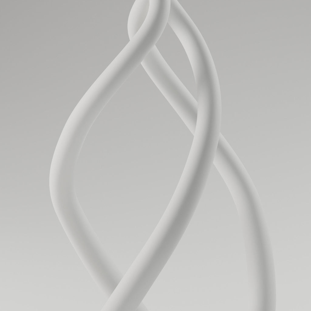 Helix Flame Sculpture — 3D Printed, Matte White