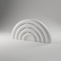 Nested Arch Sculpture, Set of 4 — 3D Printed, Matte White
