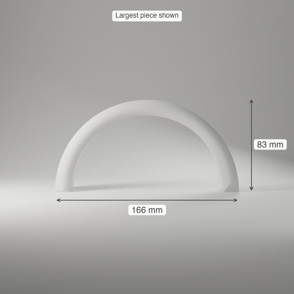 Nested Arch Sculpture, Set of 4 — 3D Printed, Matte White