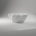 Twist Bowl — 3D Printed, Matte White