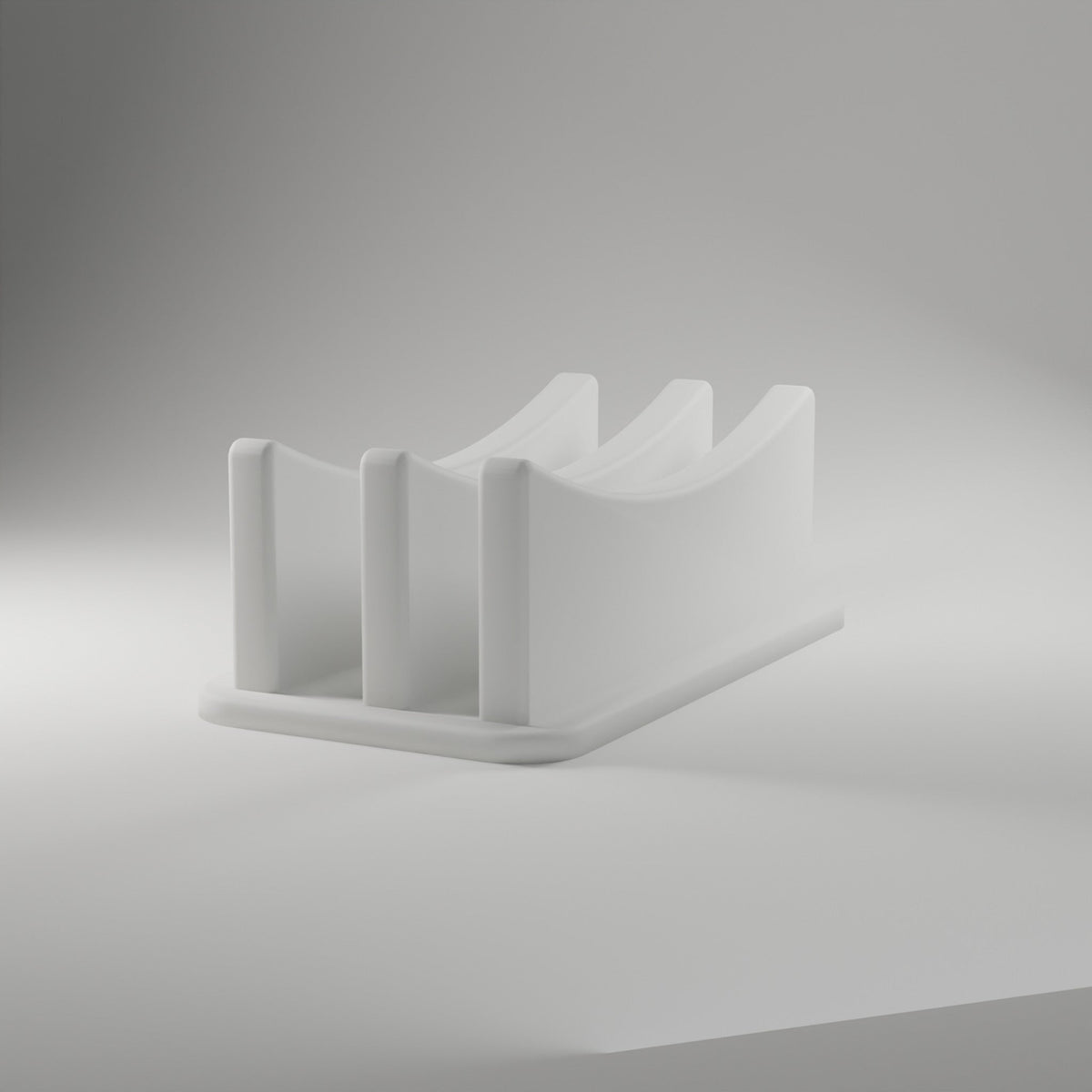 Vertical Laptop Stand — 3D Printed, White