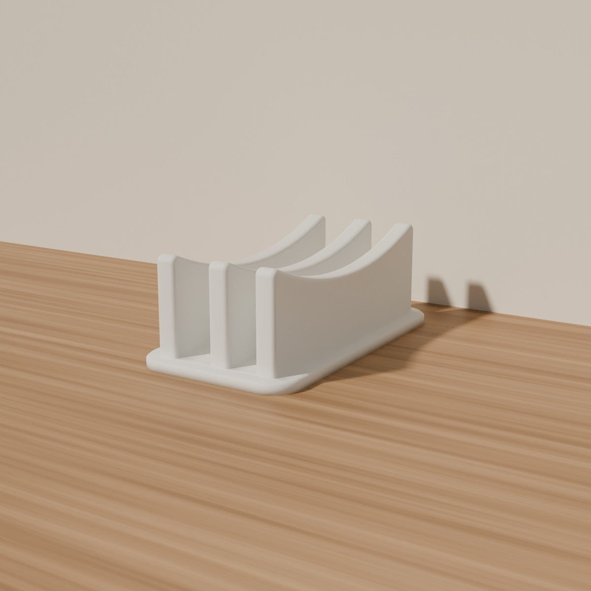 Vertical Laptop Stand — 3D Printed, White