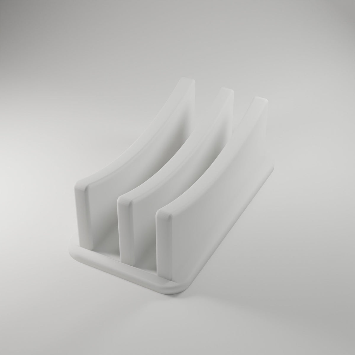 Vertical Laptop Stand — 3D Printed, White