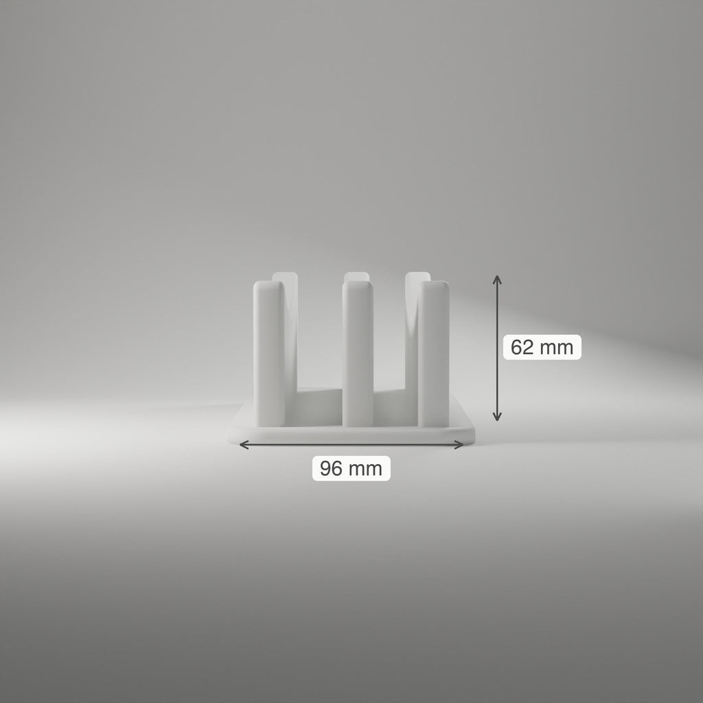 Vertical Laptop Stand — 3D Printed, White