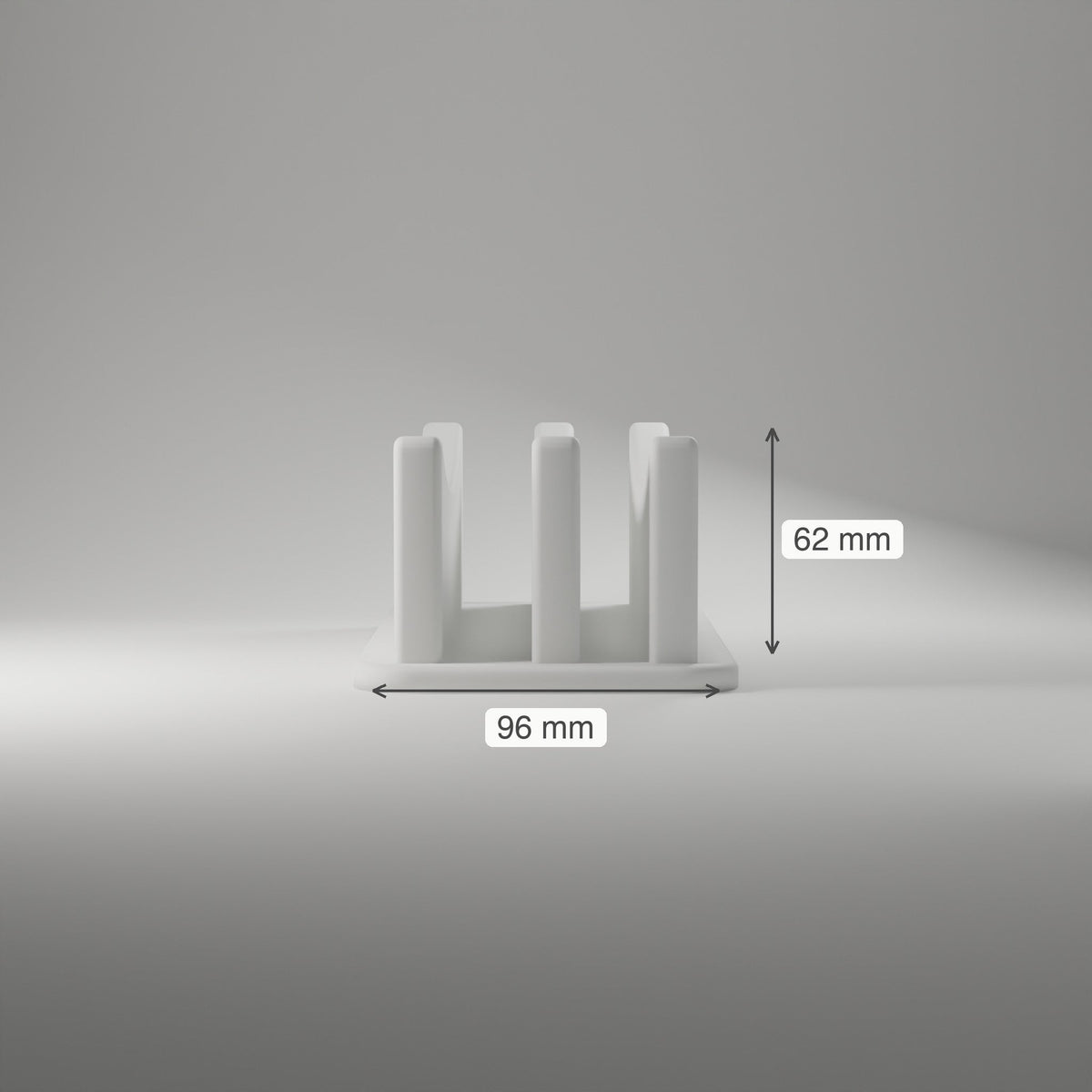 Vertical Laptop Stand — 3D Printed, White