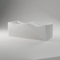 Wave Business Card Holder — 3D Printed, Matte White