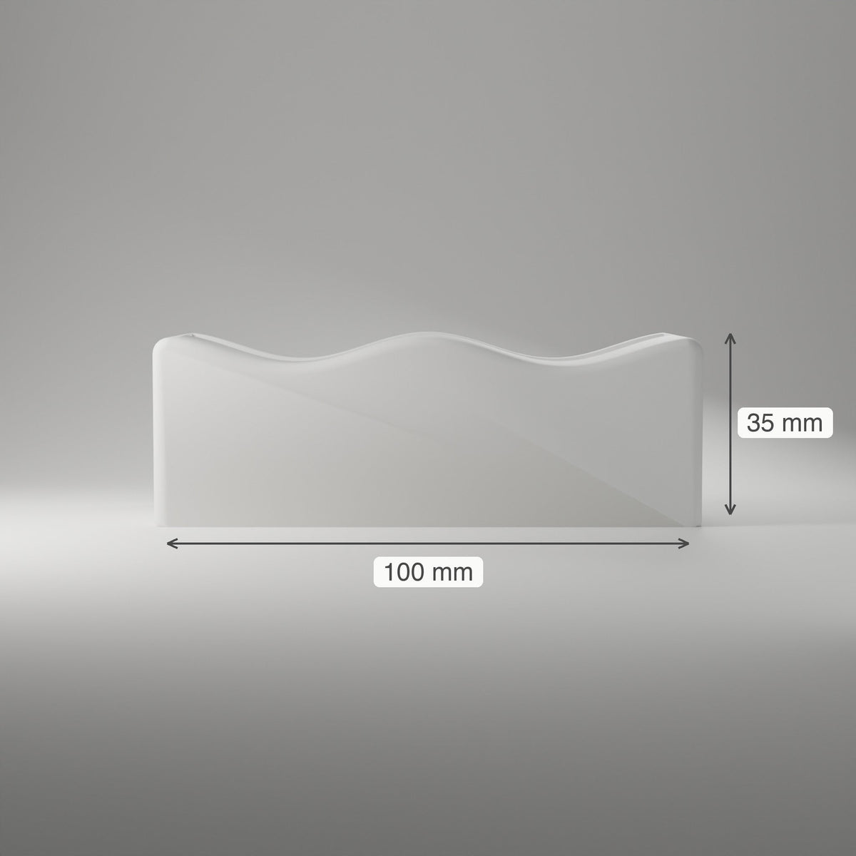 Wave Business Card Holder — 3D Printed, Matte White