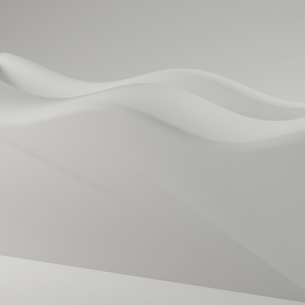 Wave Business Card Holder — 3D Printed, Matte White