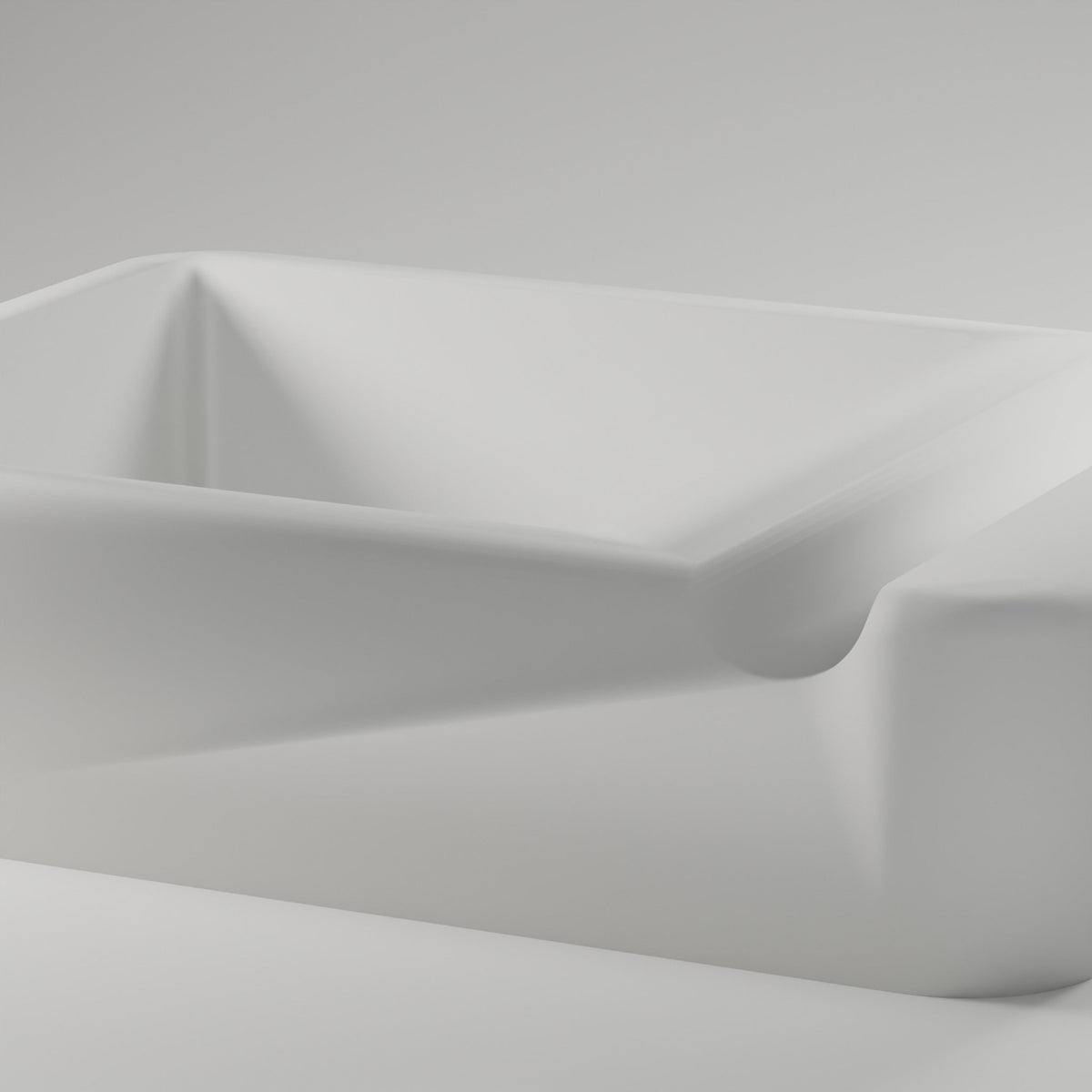 Sticky Note & Pen Holder — 3D Printed Desk Organizer, White