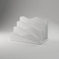 Wave Mail Sorter — 3D Printed Mail Organizer, White