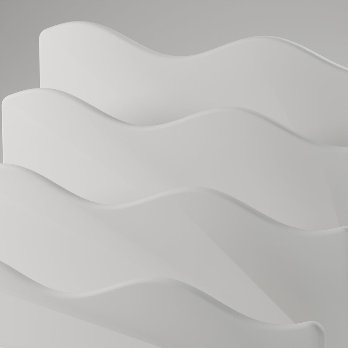 Wave Mail Sorter — 3D Printed Mail Organizer, White