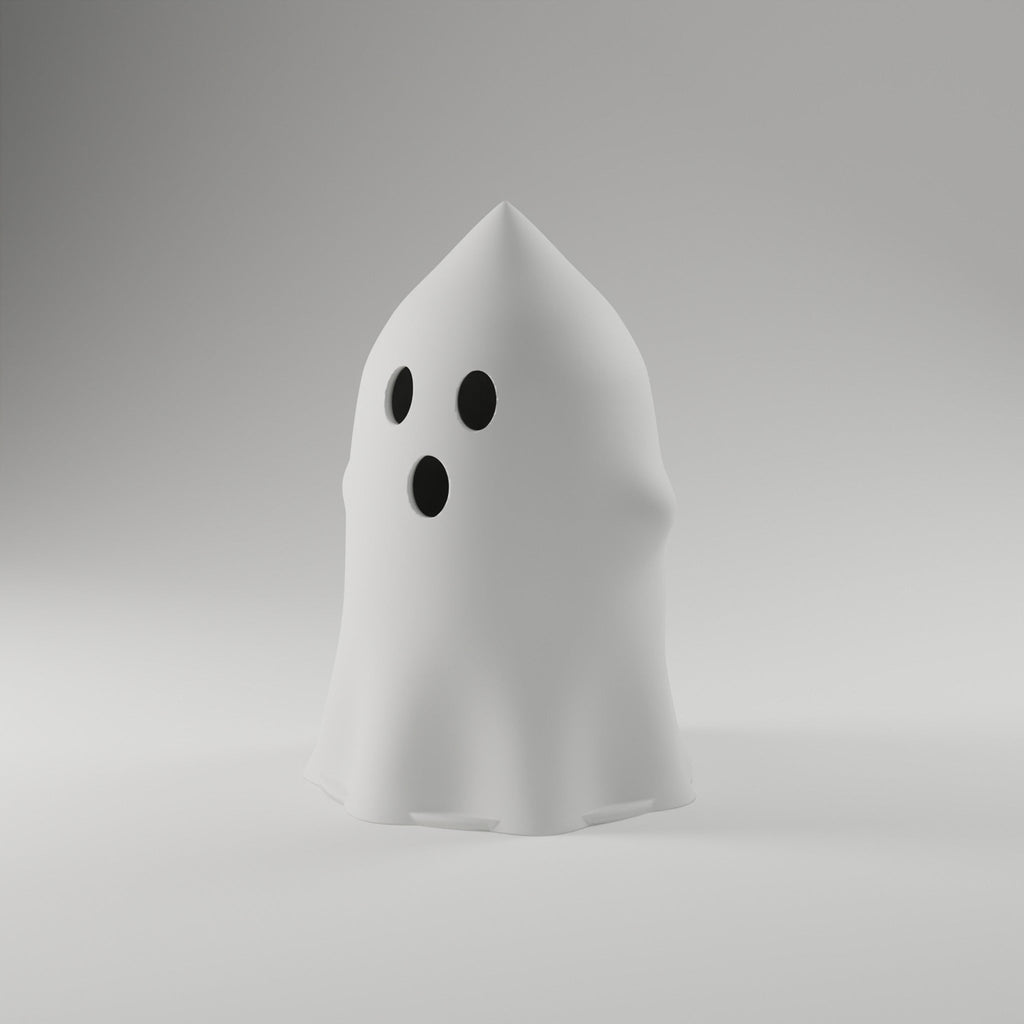 Ghost Luminary — 3D Printed Ghost Lantern, White
