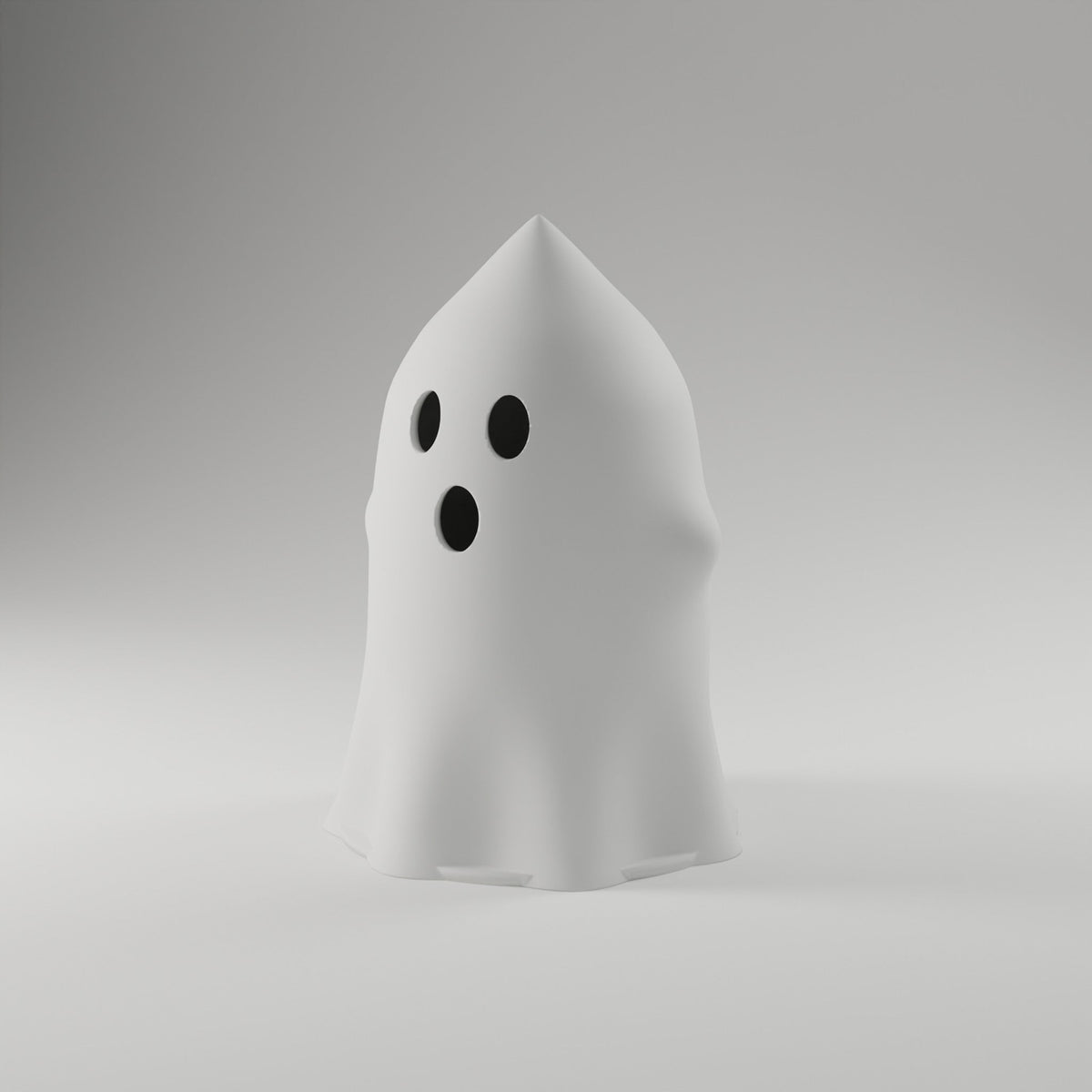 Ghost Luminary — 3D Printed Ghost Lantern, White