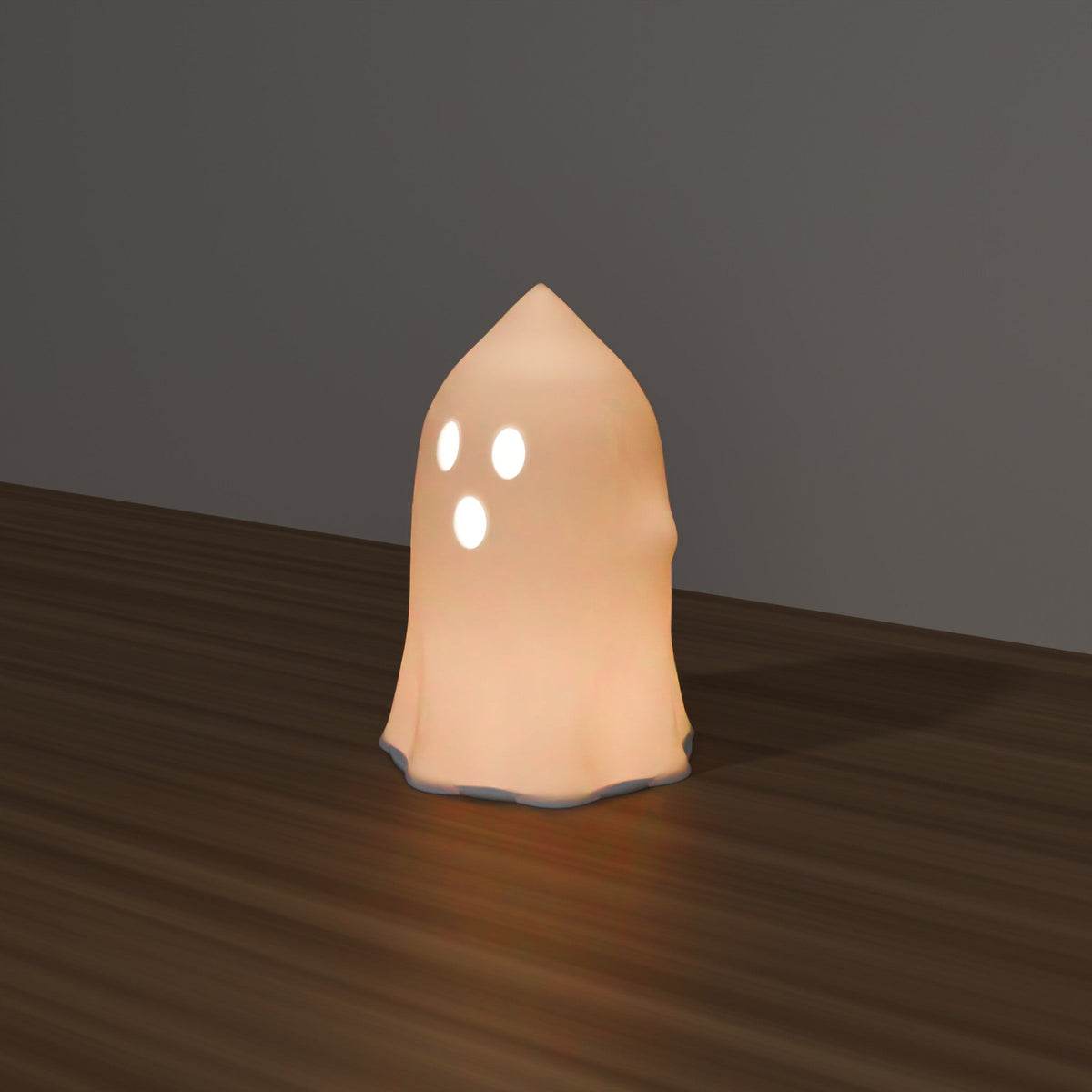 Ghost Luminary — 3D Printed Ghost Lantern, White