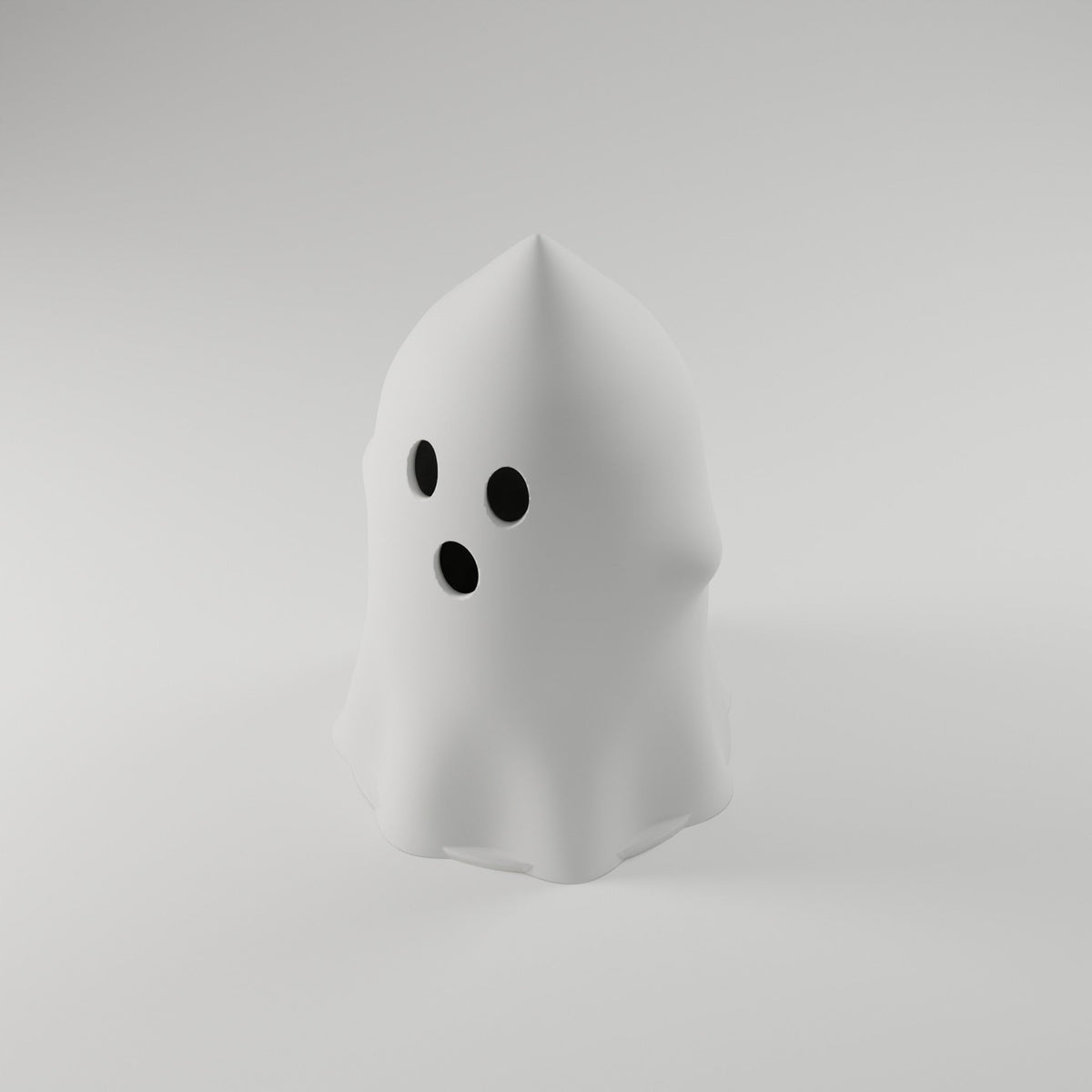 Ghost Luminary — 3D Printed Ghost Lantern, White