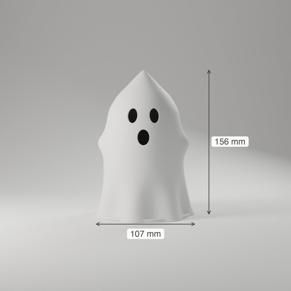 Ghost Luminary — 3D Printed Ghost Lantern, White