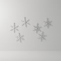 Snowflake Ornament Set of 6 — 3D Printed, Matte White