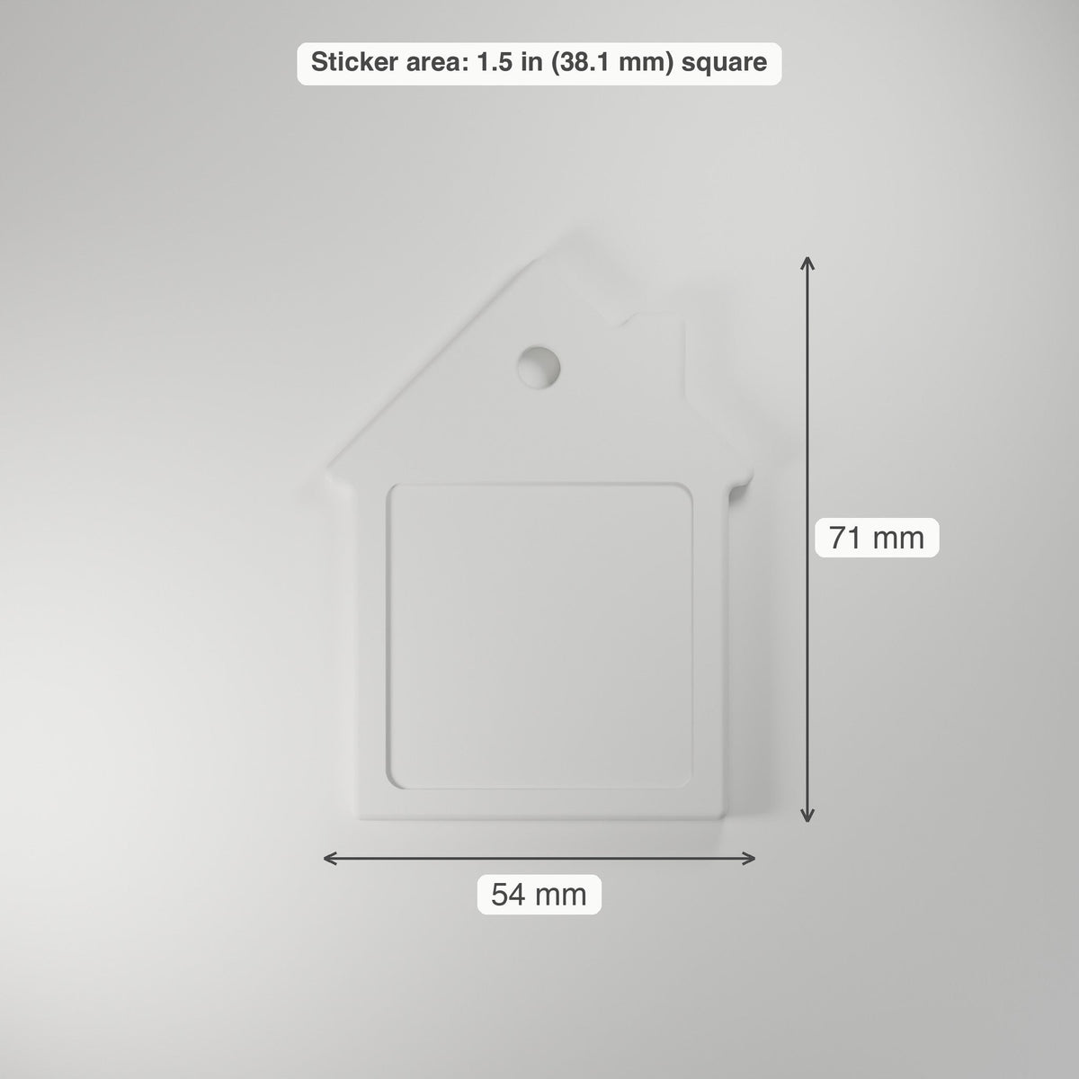 House Keychain Blanks, Bulk 10–100 Pack — 1.5 in Sticker