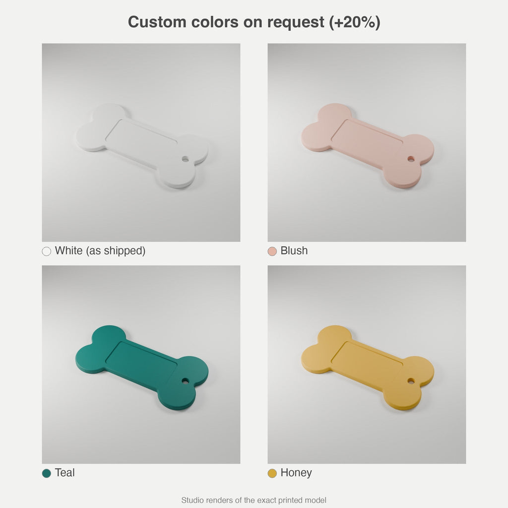 Bone Keychain Blanks, Bulk 10–100 Pack — 2 × 1 in Sticker