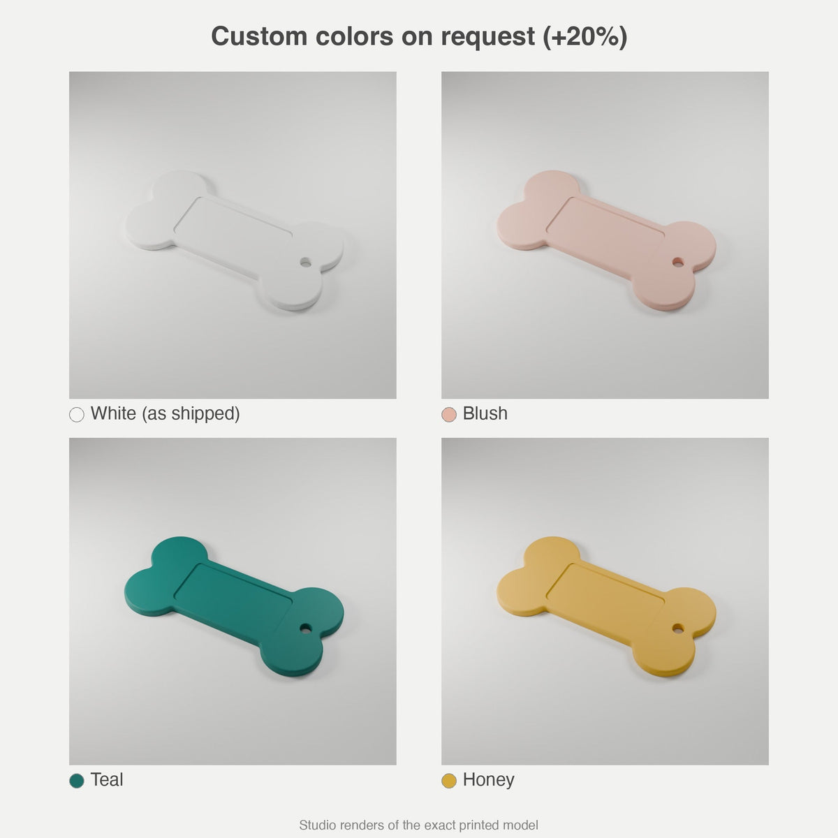 Bone Keychain Blanks, Bulk 10–100 Pack — 2 × 1 in Sticker