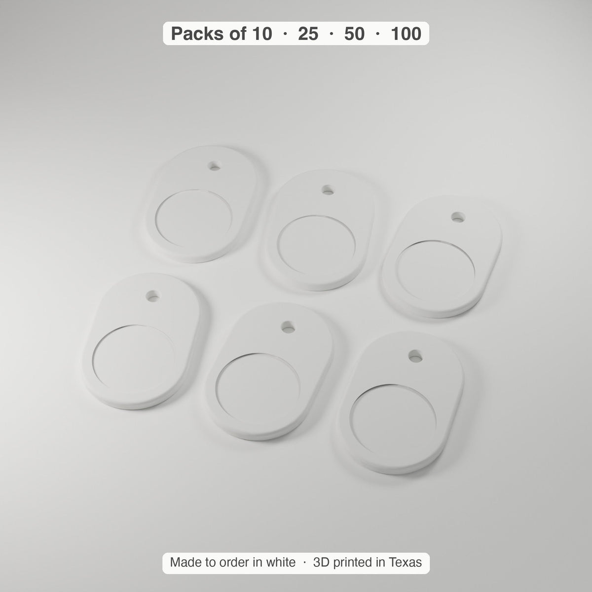 Zipper Pull Charm Blanks, Bulk 10–100 Pack — 1 in Sticker