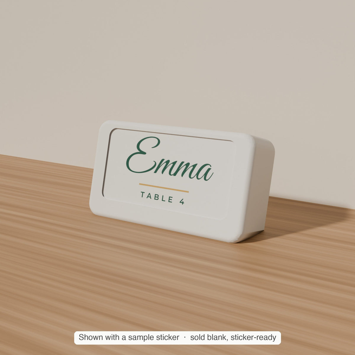 Name Place Blocks, Bulk 10–100 Pack — 2 × 1 in Sticker