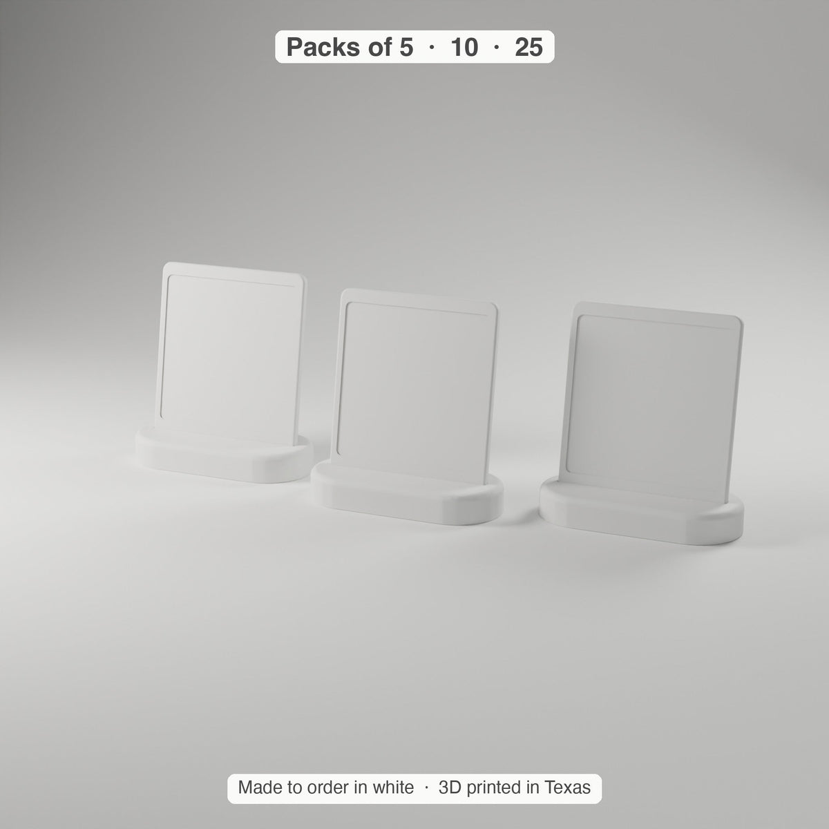 Table Number & QR Stands, Bulk 5–25 Pack — 3 × 3 in Sticker
