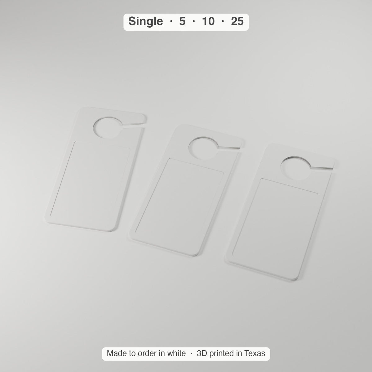 Door Hanger Sign Blank, Single or Bulk — 3 × 5 in Sticker