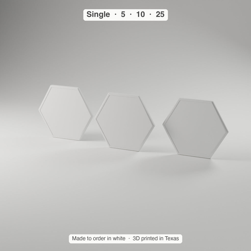 Hex Wall Plaque Blank, Single or Bulk — 4 × 4 in Sticker