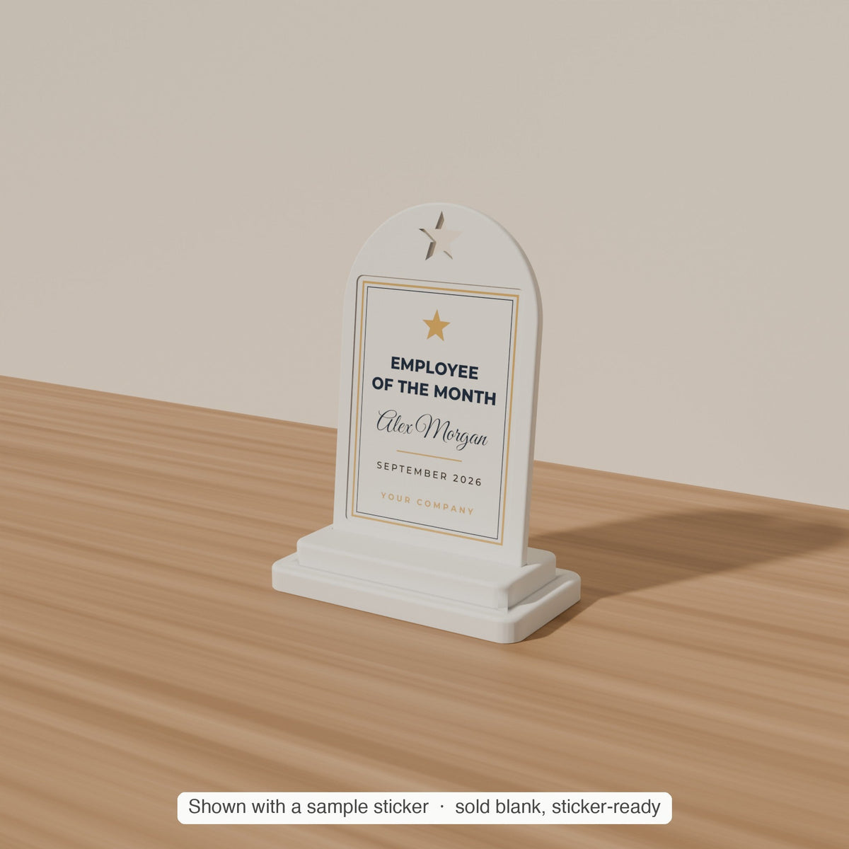 Mini Award Plaque, Single or Bulk — 3 × 4 in Sticker
