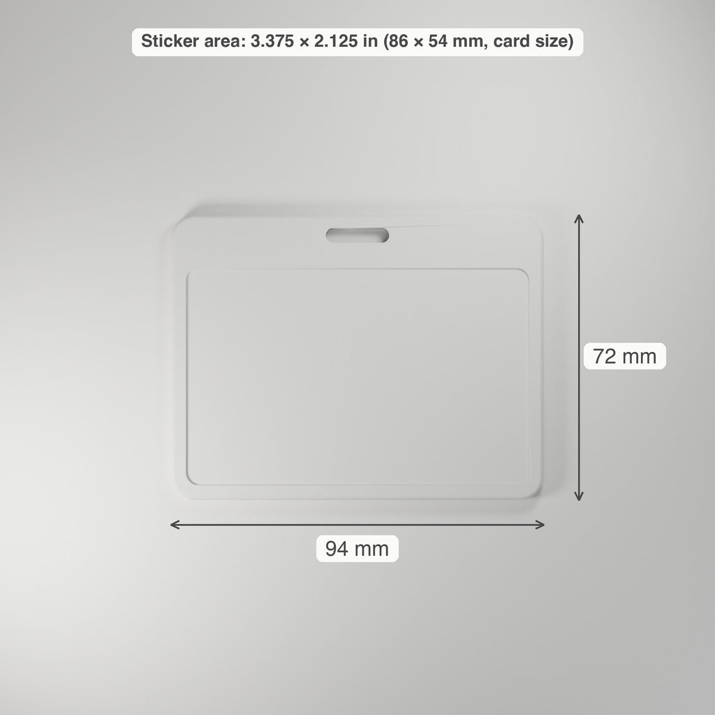 Staff Name Badge Blanks, Bulk 5–50 Pack — Card-Size Sticker