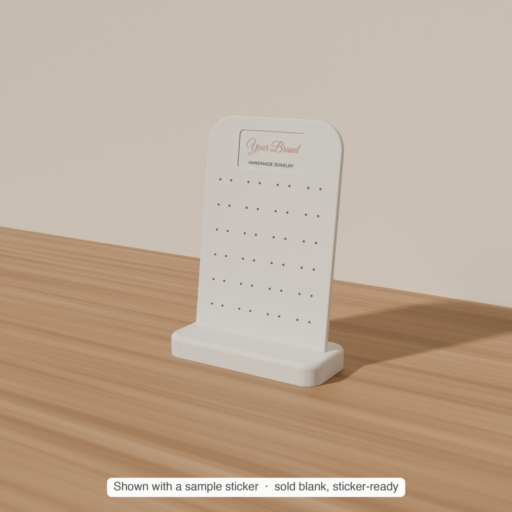 Earring Display Stand, Single or Bulk — 2 × 1 in Sticker