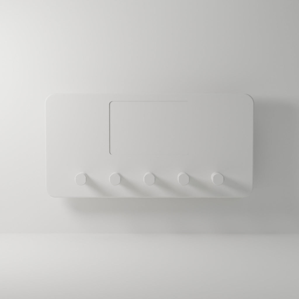 5-Hook Key Plaque, Single or Bulk — 3 × 2 in Sticker