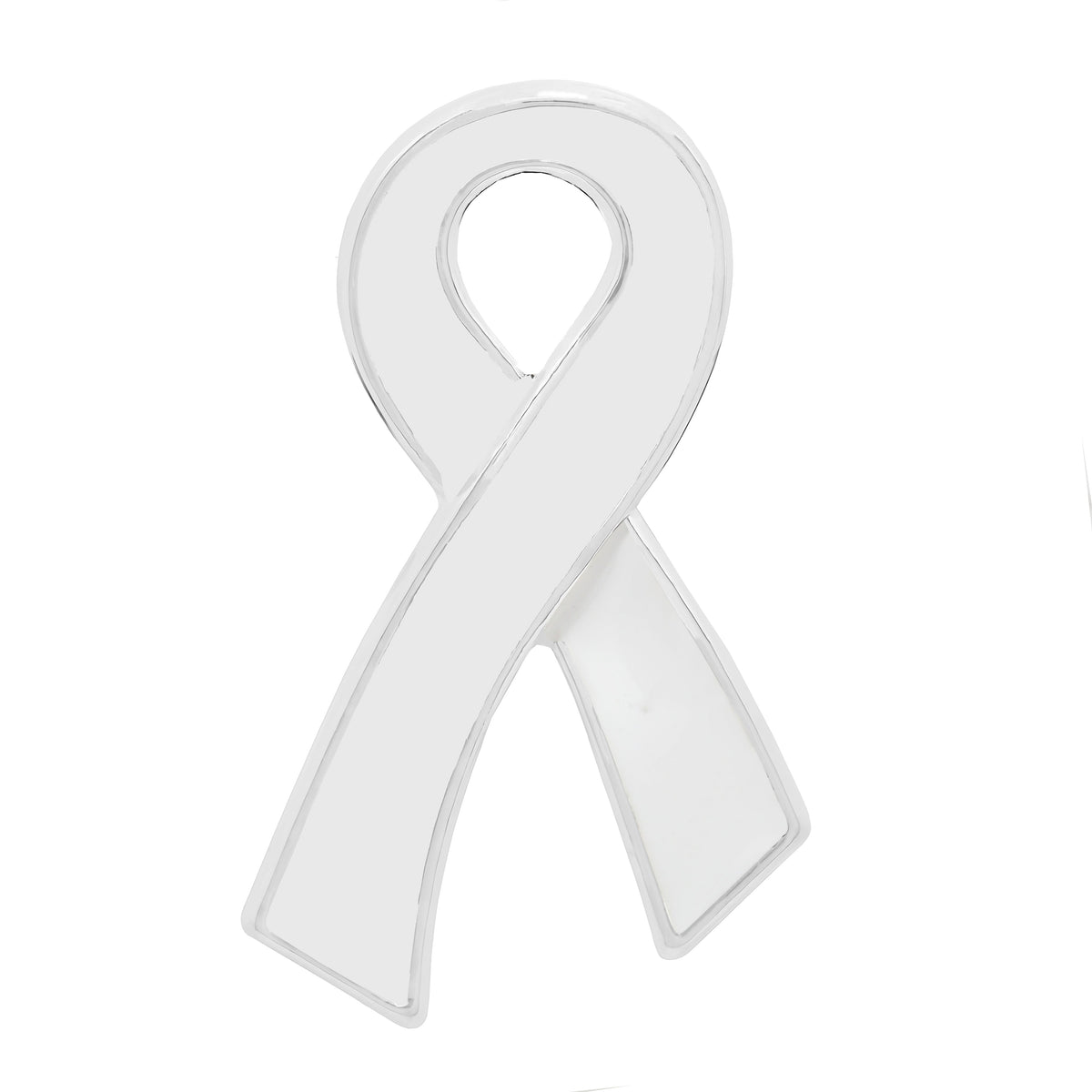 5/10/25/100 Bulk Large Flat White Ribbon Pins