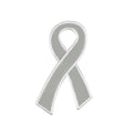 1/10/25/100 Bulk Large Flat Gray Ribbon Pins