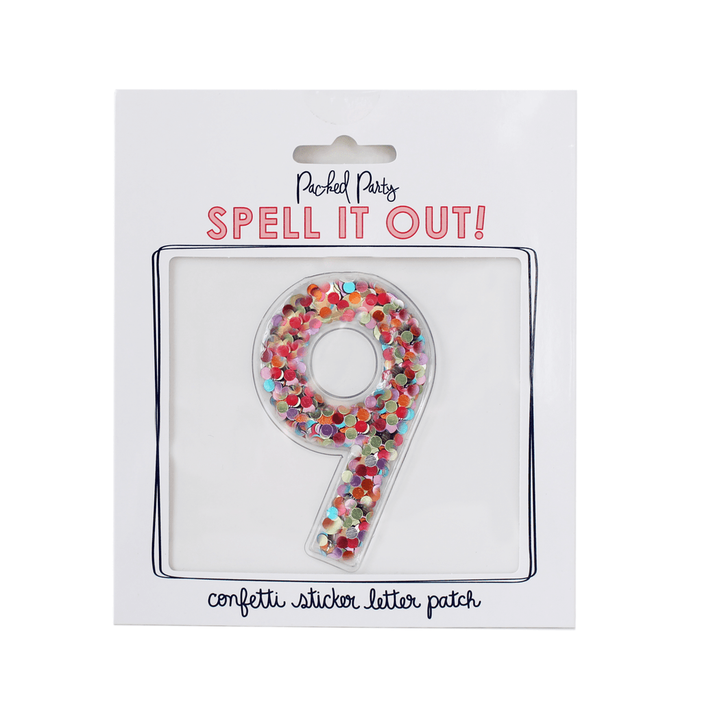 Confetti Number Stickers - Adhesive Patches