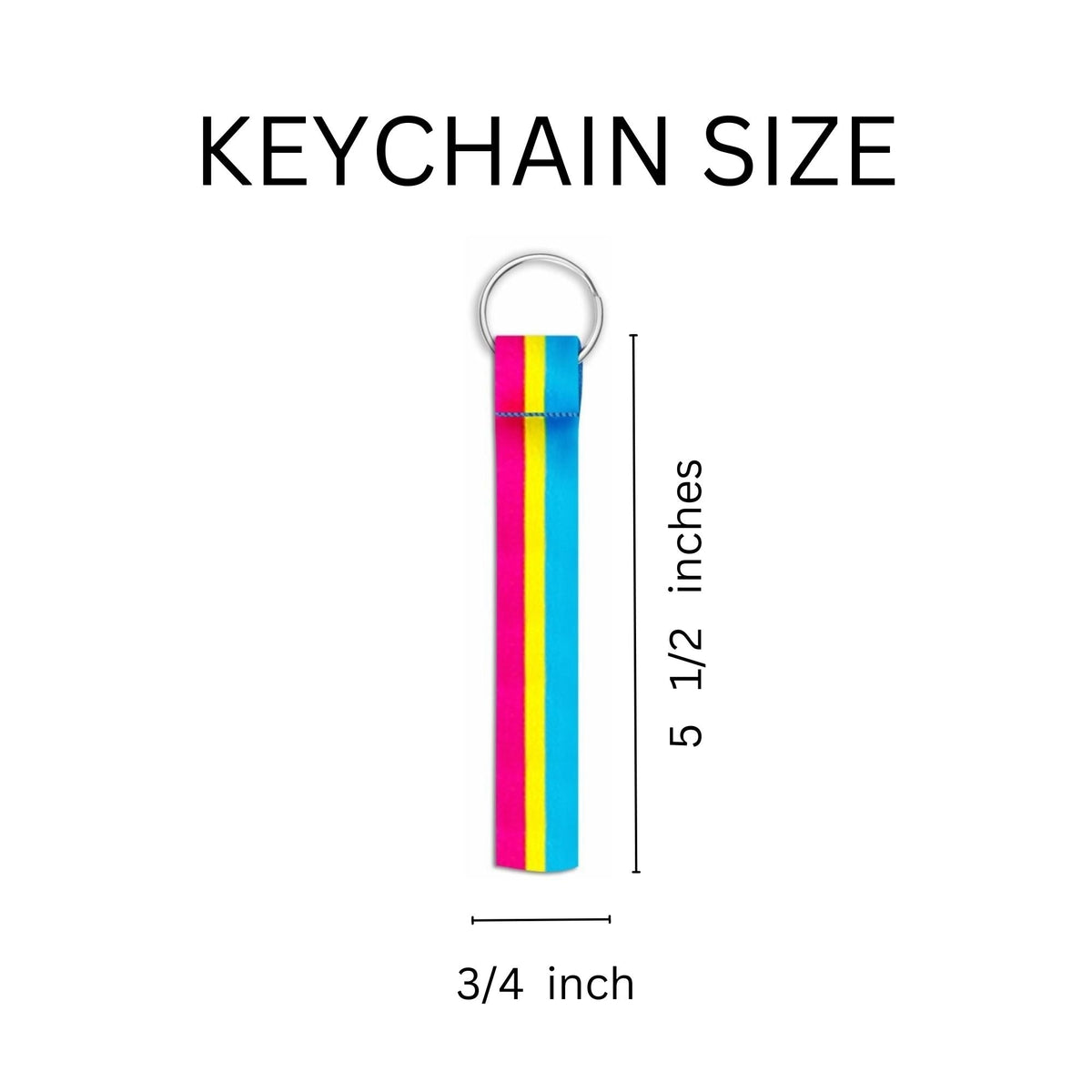 5/10/25/100 Bulk Pansexual Flag Lanyard Style Keychains